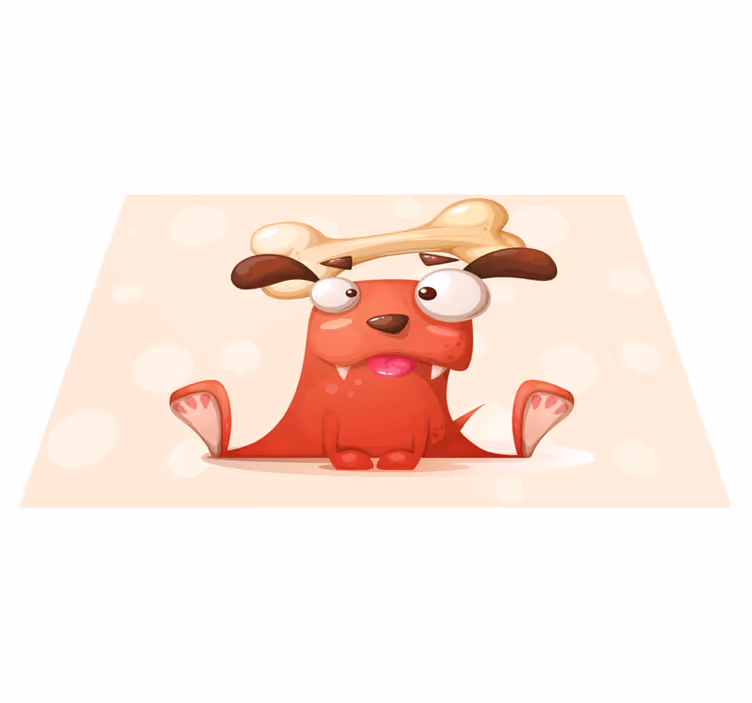 Cheerful Puppy nursery rug - TenStickers