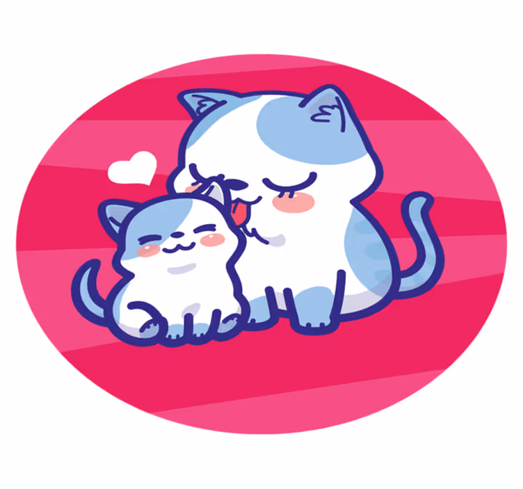Cuddly Cat Companions kids rug - TenStickers