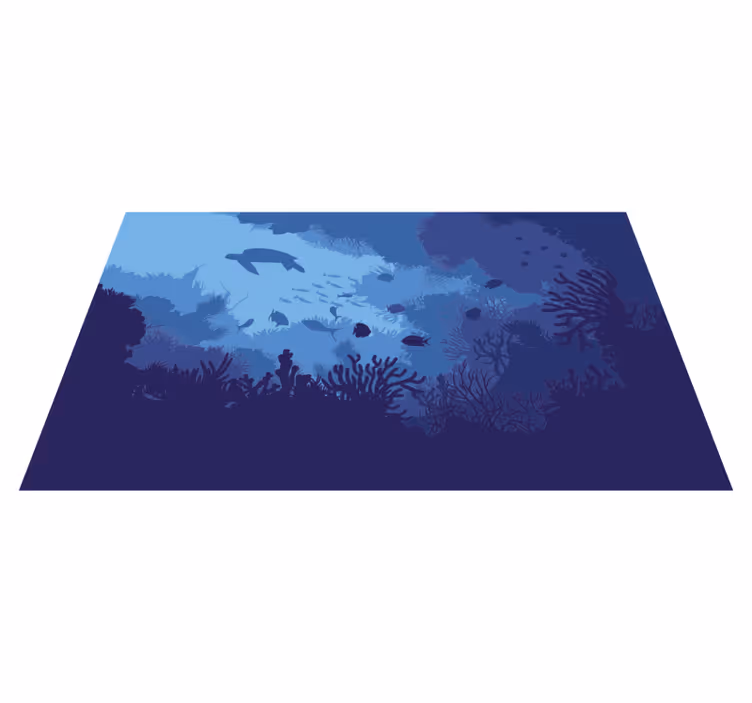 Underwater Scene nature rug - TenStickers