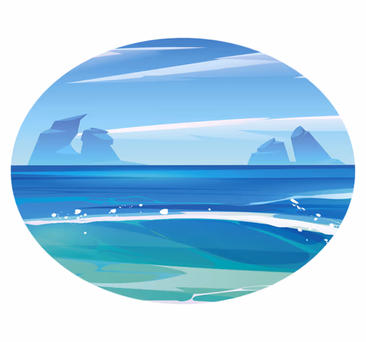 Coastal Serenity nature rug - TenStickers
