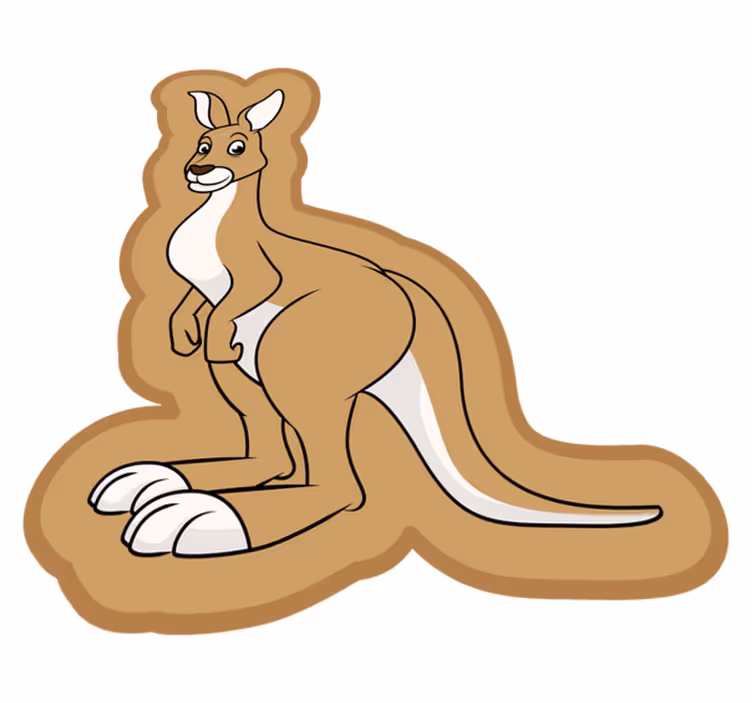 Kangaroo Character nursery rug - TenStickers