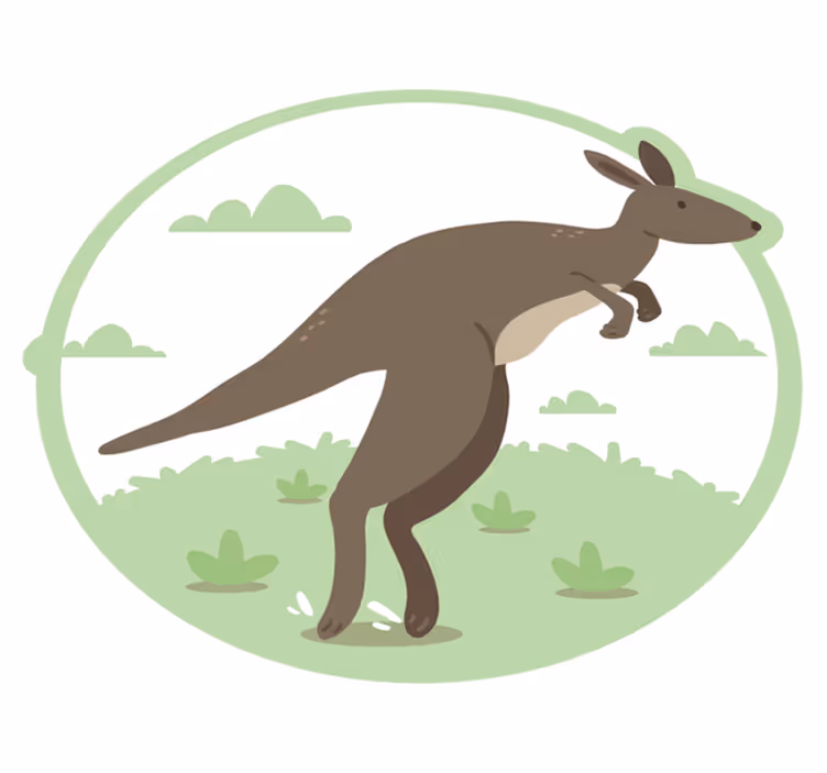 Kangaroo Leap kids carpet - TenStickers