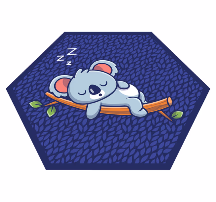Sleepy Koala Kid kids carpet - TenStickers