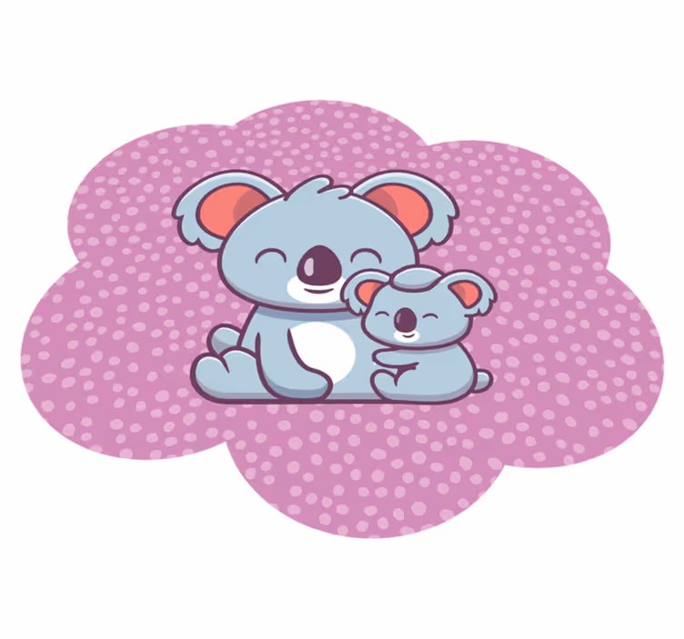Koala family design kids carpet - TenStickers