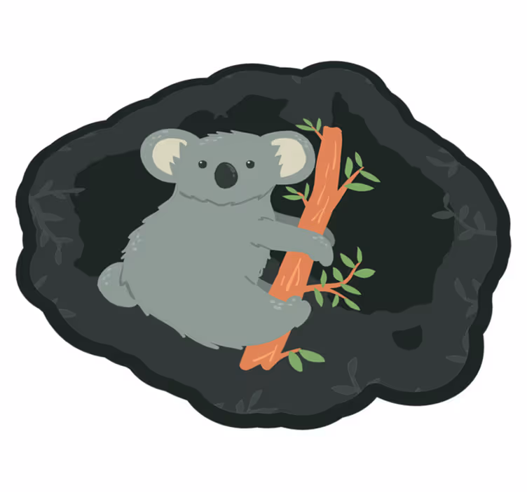 Cute Koala Charm animal mat - TenStickers