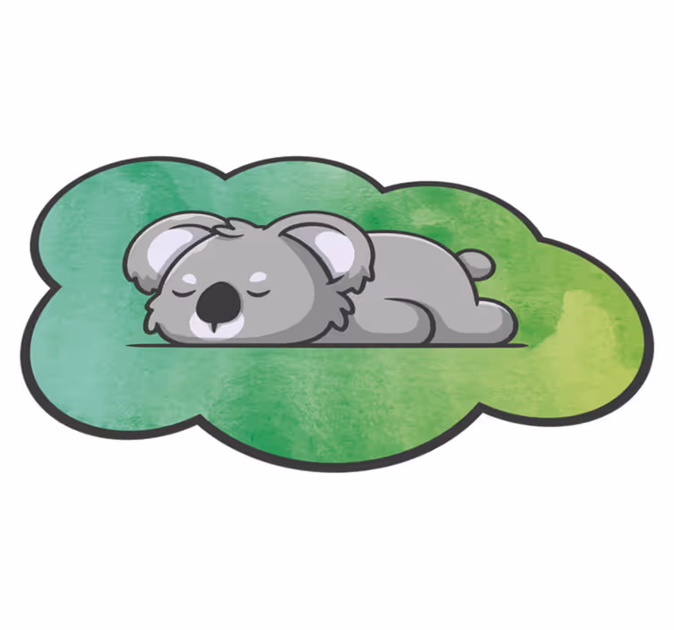 Slumbering Koala nursery rug - TenStickers