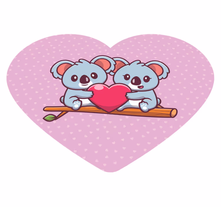 CUTE KOALAS LOVINGLY HUGGING kids carpet - TenStickers