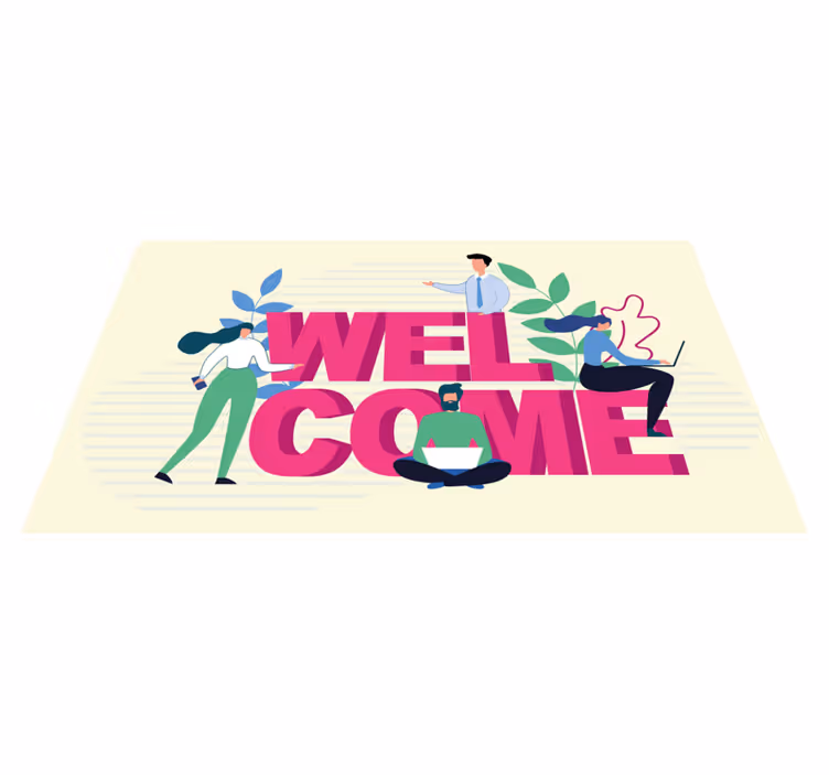 Professional welcome office carpet - TenStickers