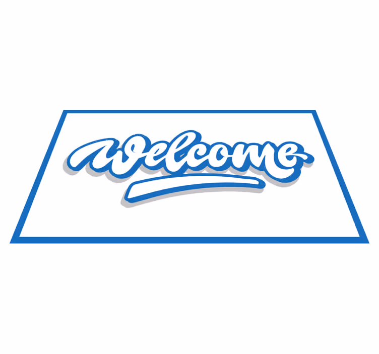 Welcome greeting sign entrance hall rug - TenStickers