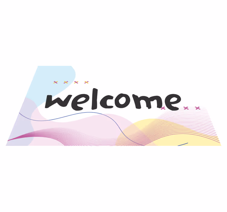 Modern abstract welcome entrance hall rug - TenStickers