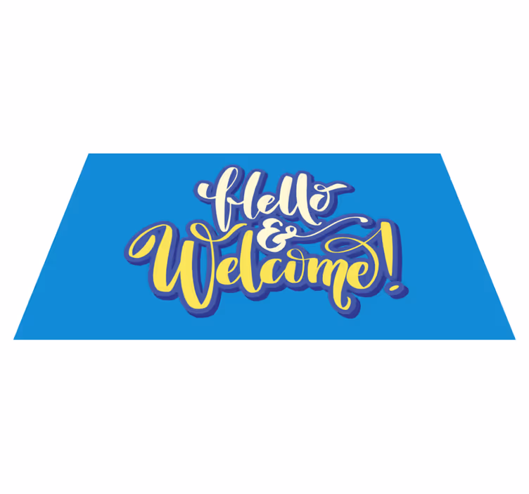 Hello and welcome entrance hall rug - TenStickers