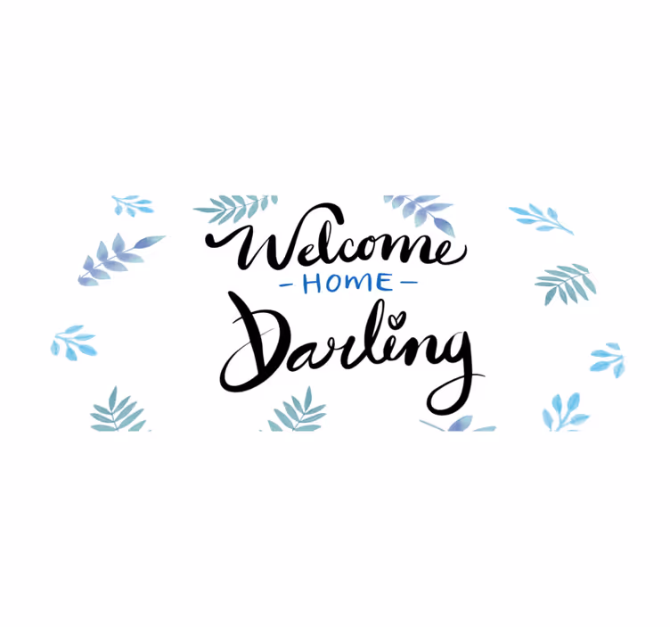 Welcome home darling entrance hall rug - TenStickers