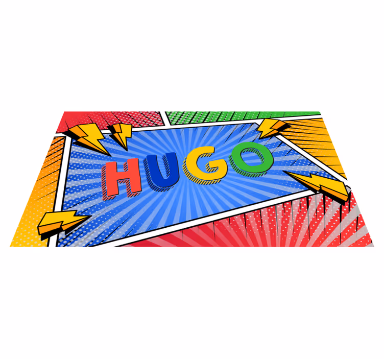 Colorful name with lightings kids rug - TenStickers