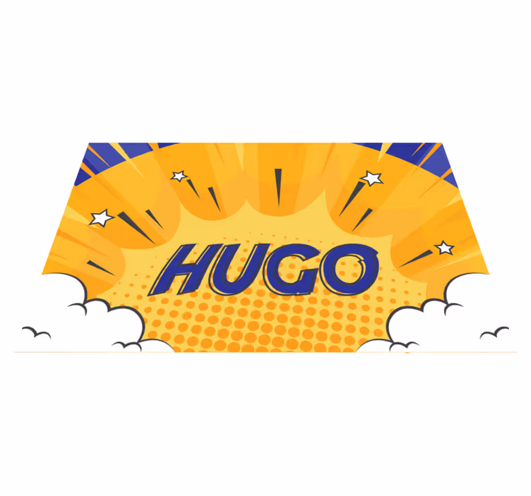 Tailored heroic sunburst custom floor mat - TenStickers