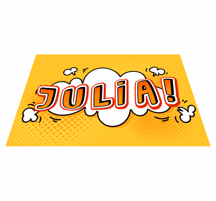 Graffiti name cloud kids rug - TenStickers