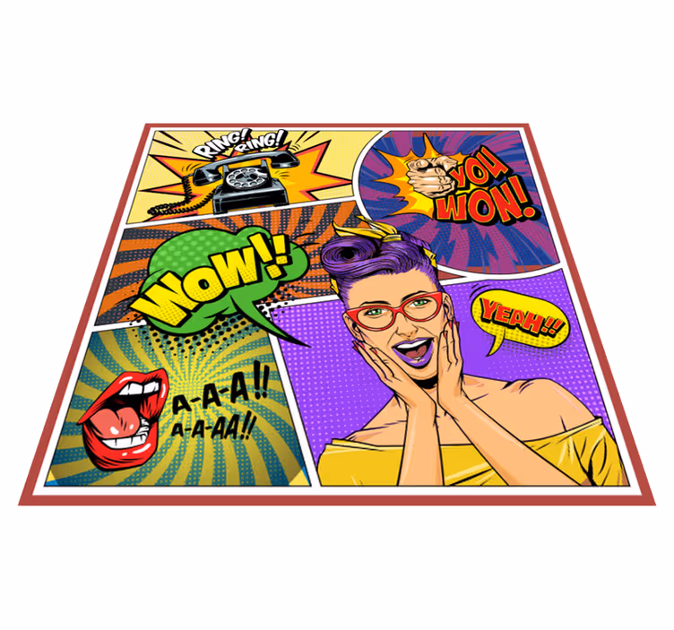 Pop Art Expressions kids rug - TenStickers