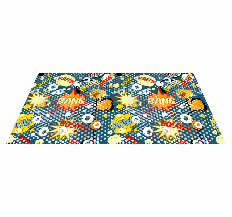 Comic book explosions teenage bedroom rug - TenStickers