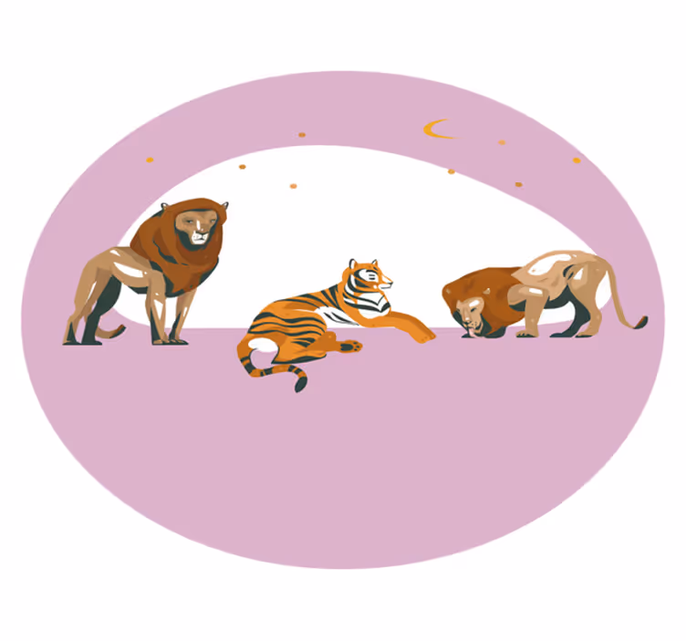 Safari wild animals animal mat - TenStickers