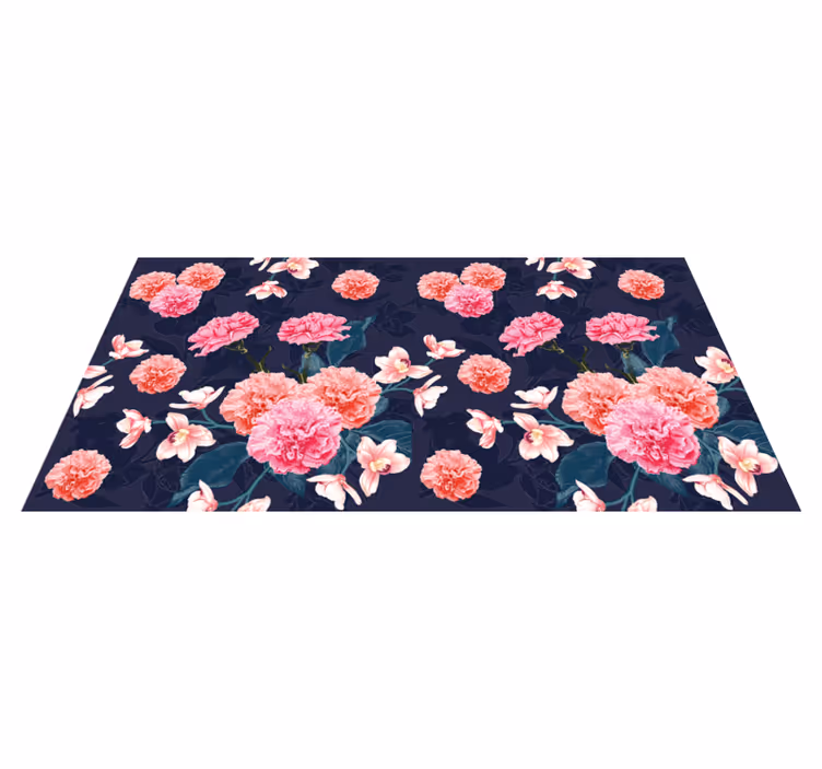 Botanical dream motif floral rug - TenStickers