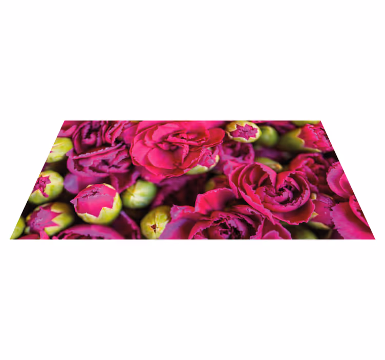 Lively Botanical Blossoms floral rug - TenStickers
