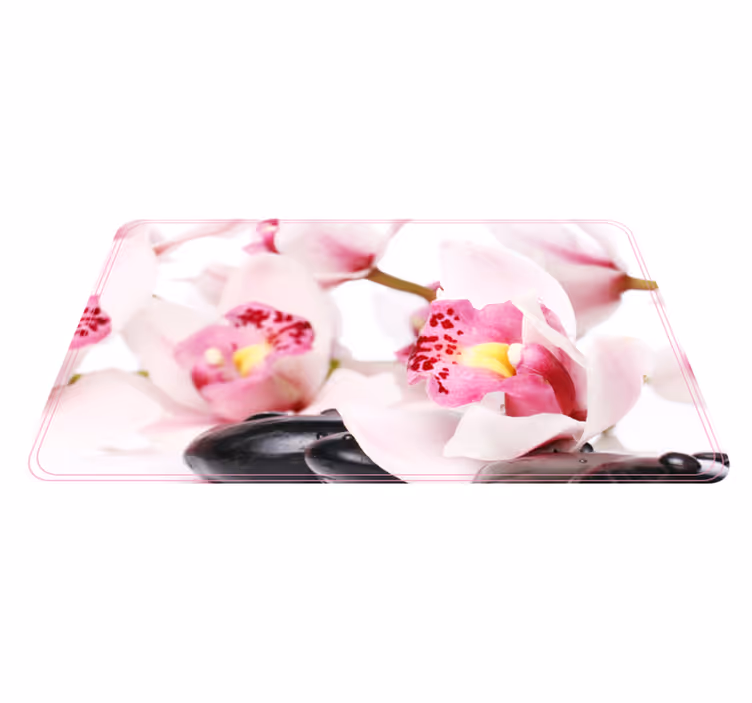 Elegant orchid design floral rug - TenStickers