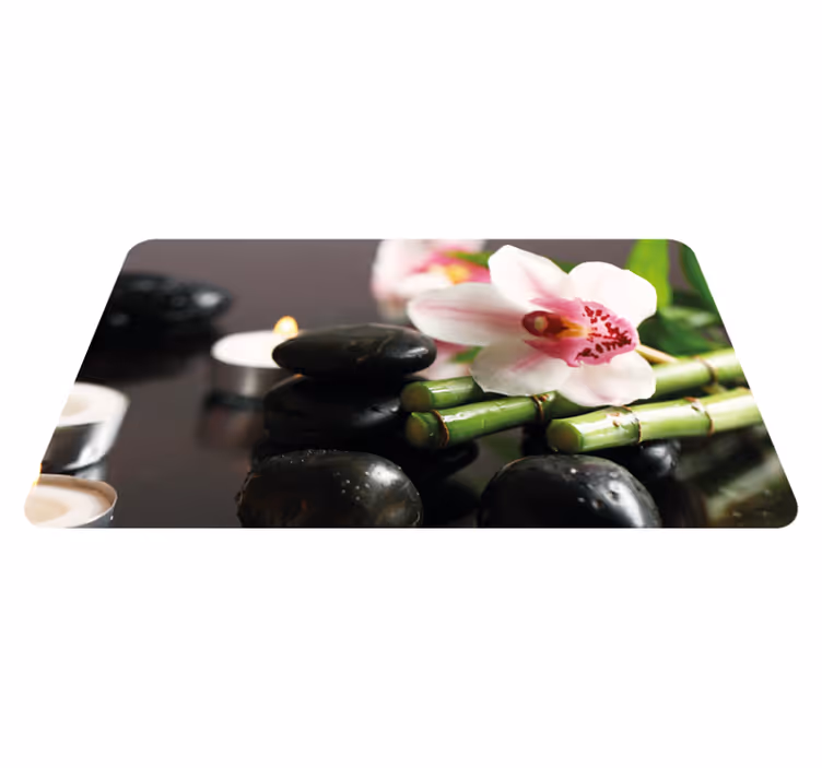 Orchid Serenity nature rug - TenStickers