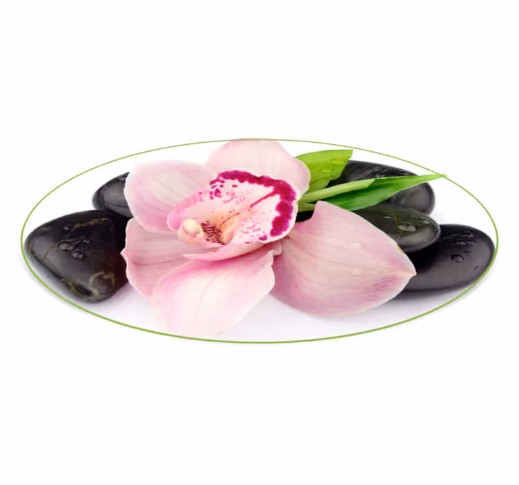 Elegant Orchid Arrangement floral rug - TenStickers