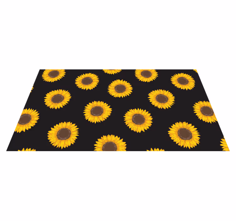 Sunflower Pattern floral rug - TenStickers