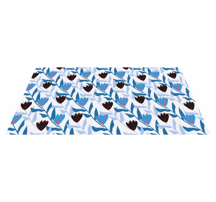Botanical Leaf Arrangement floral rug - TenStickers