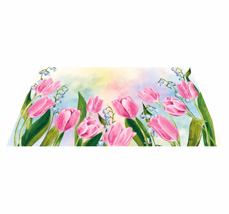 Floral rug tulip floral design - TenStickers