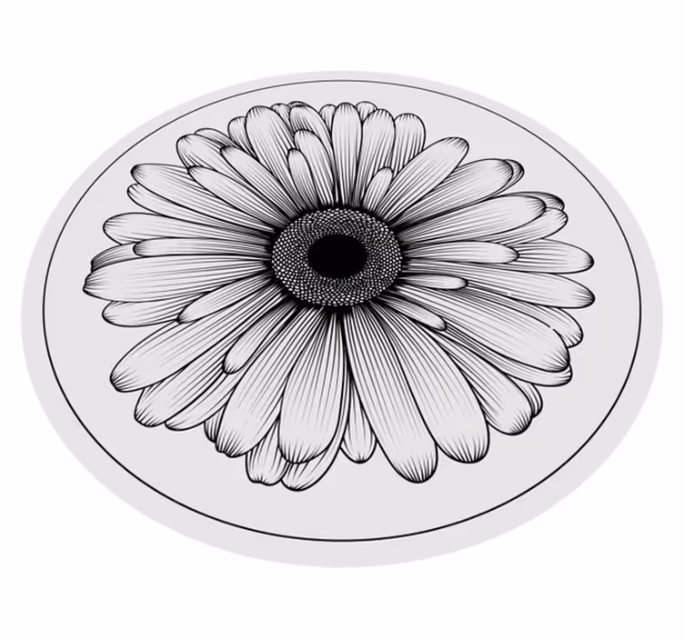 Floral rug with detailed floral illustration - TenStickers