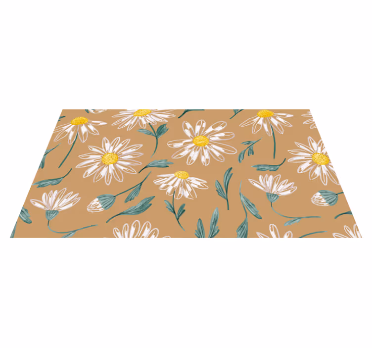 Daisy Blossom Motif floral rug - TenStickers
