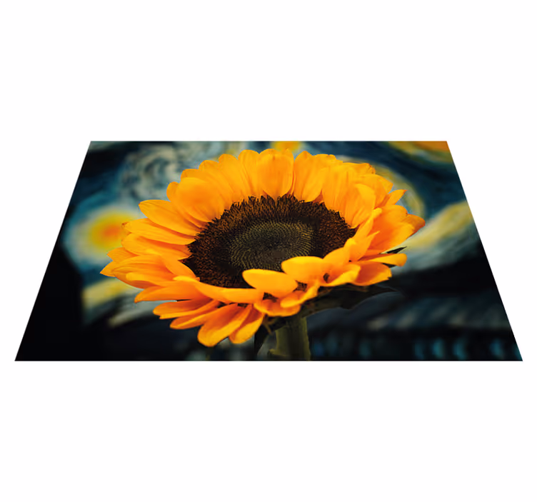 Sunflower Blooming Bright floral rug - TenStickers