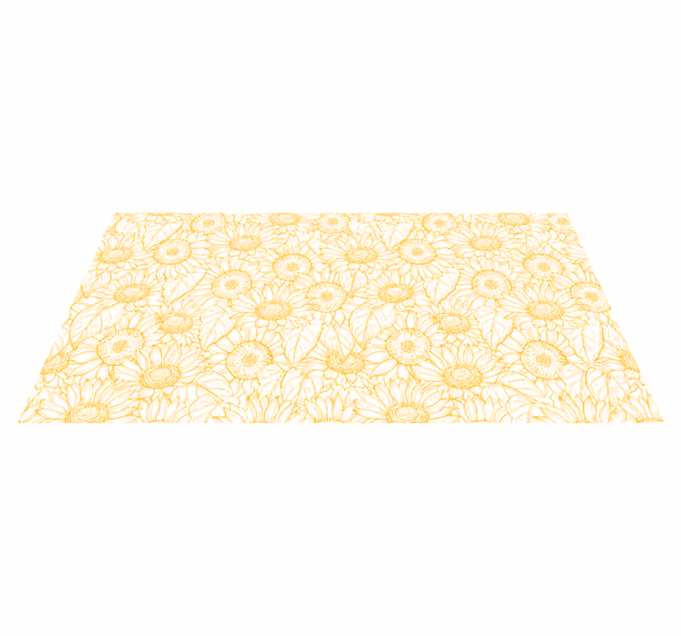 Sunflower Motif floral rug - TenStickers