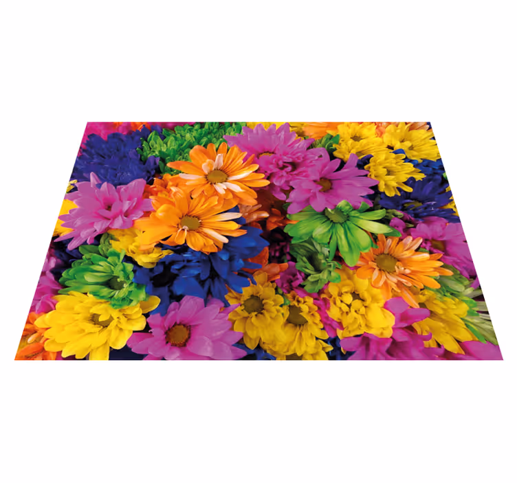 Vibrant Botanical Arrangement floral rug - TenStickers