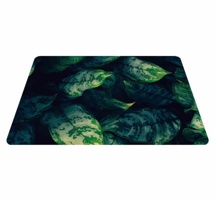 Vibrant Green Leaves nature rug - TenStickers