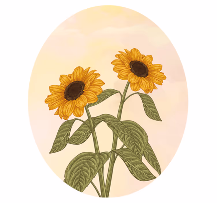 Sunflower Embrace floral rug - TenStickers