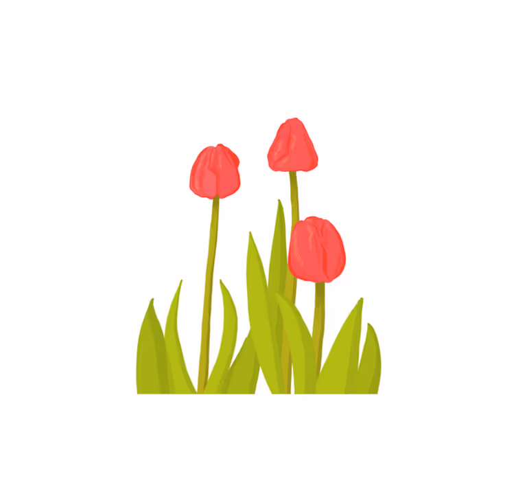 Vibrant Tulip Blossom floral rug - TenStickers