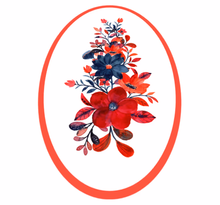 Floral rug in blooming design - TenStickers
