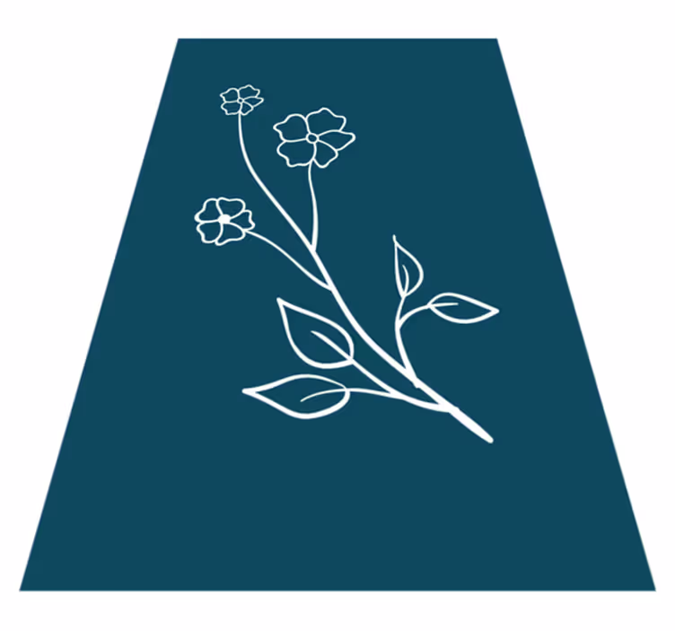 Vibrant Floral Stem floral rug - TenStickers