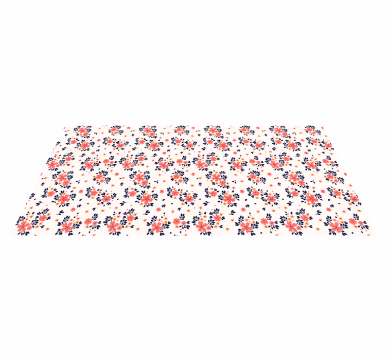 Floral rug with blooming floral design - TenStickers
