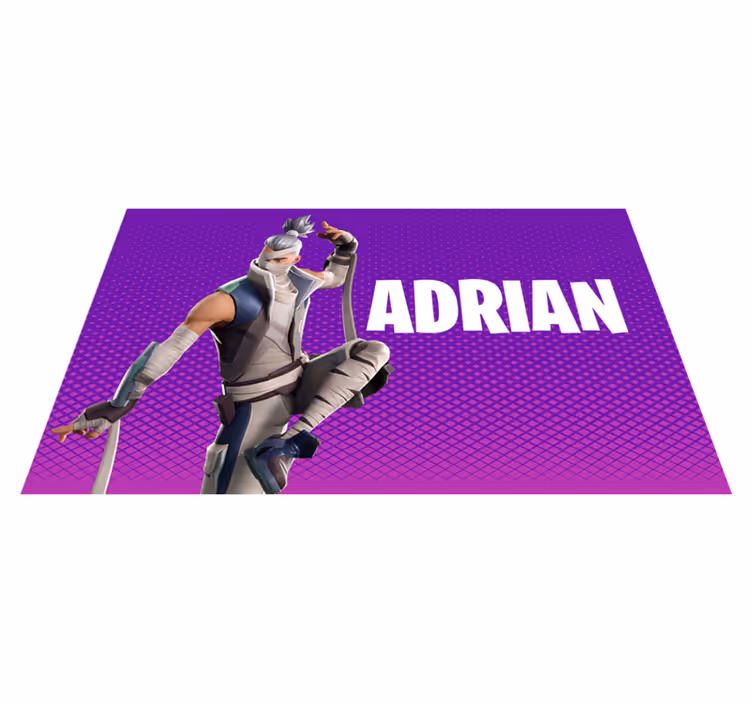 Personalised gaming character teenage bedroom rug - TenStickers