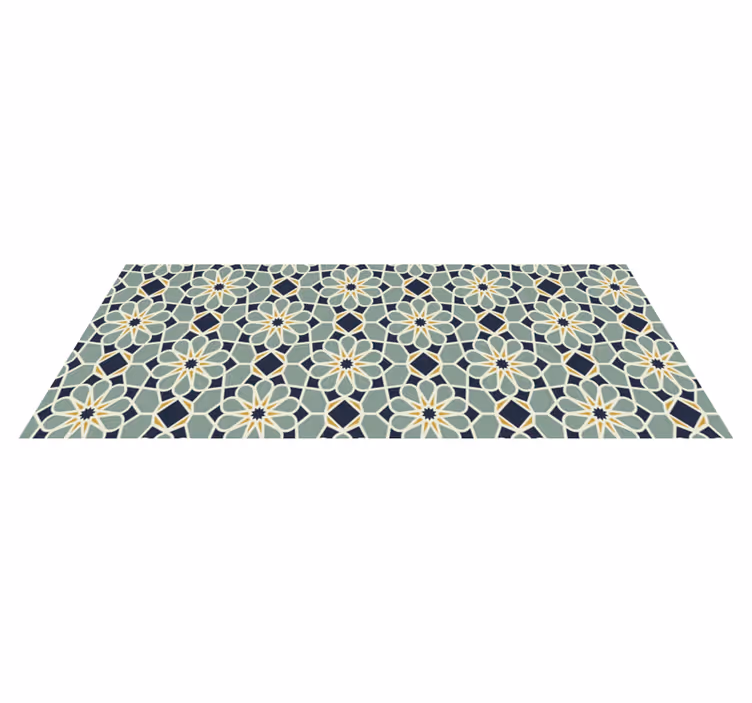 Mosaic rug with elegant geometric design - TenStickers