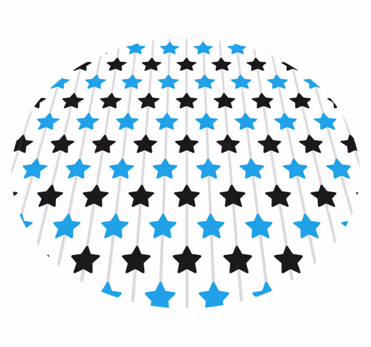 Bold blue shades star rug - TenStickers
