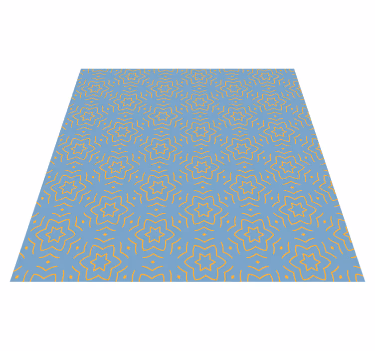 Abstract yelloow pattern star rug - TenStickers