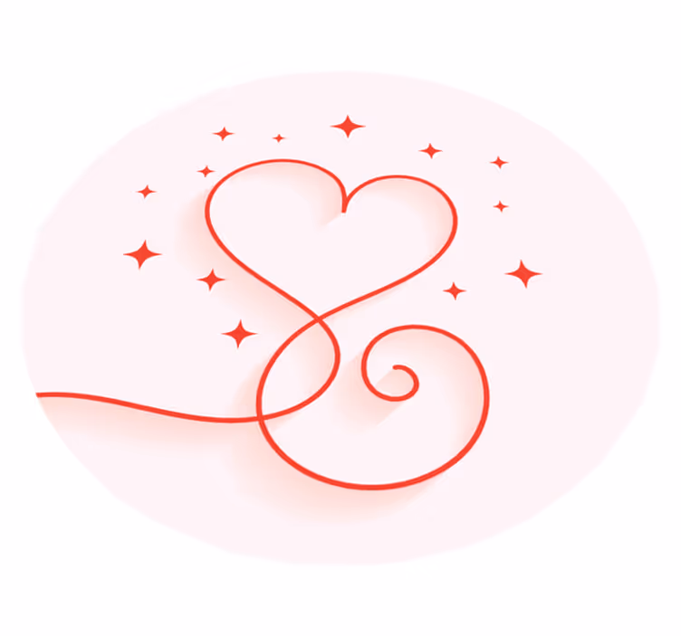 Heart Swirl Pattern bedroom carpet - TenStickers