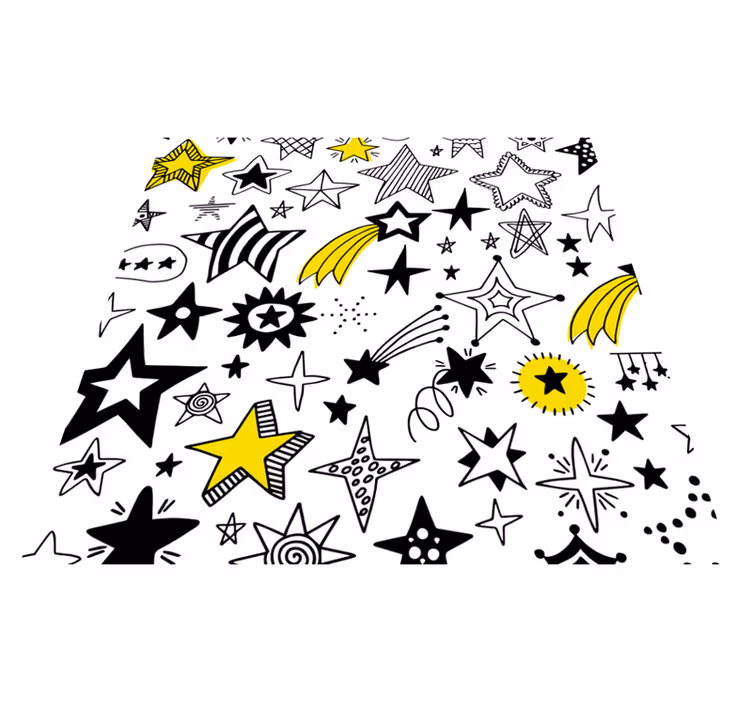 Starry Night Pattern teenage bedroom rug - TenStickers