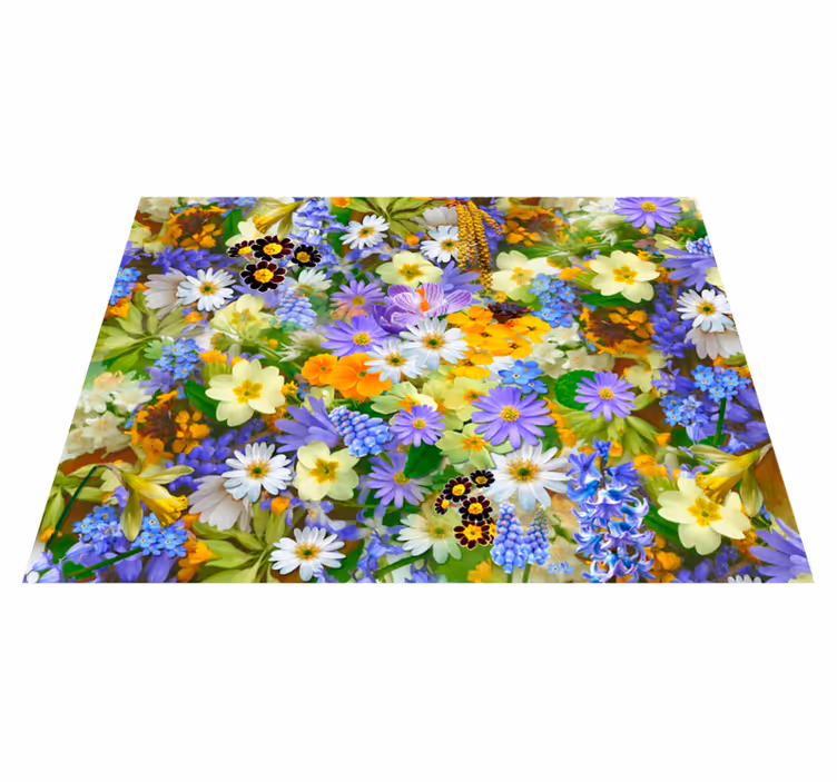 Lively Blossom Concept floral rug - TenStickers
