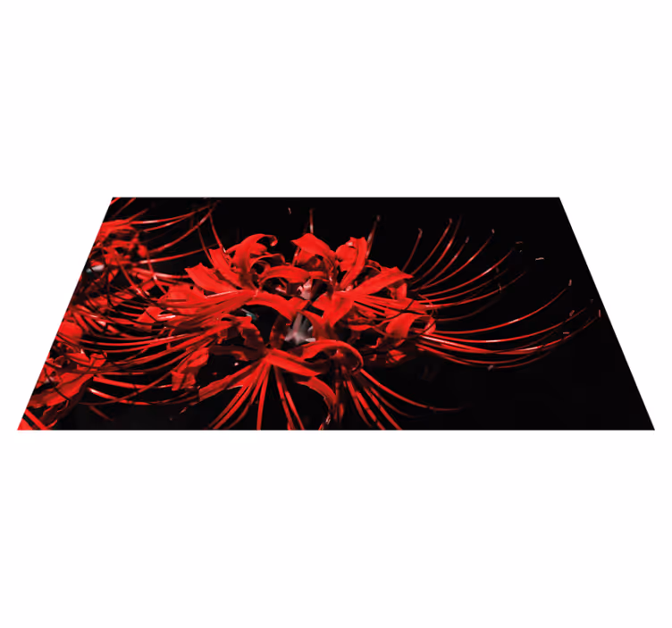 Crimson Blossom Explosion floral rug - TenStickers