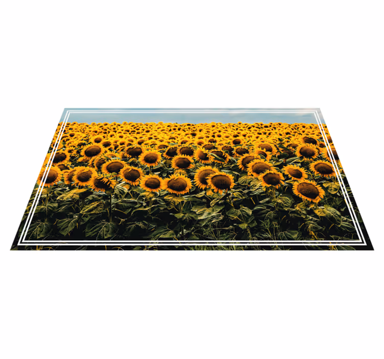 Sunflower Meadow floral rug - TenStickers